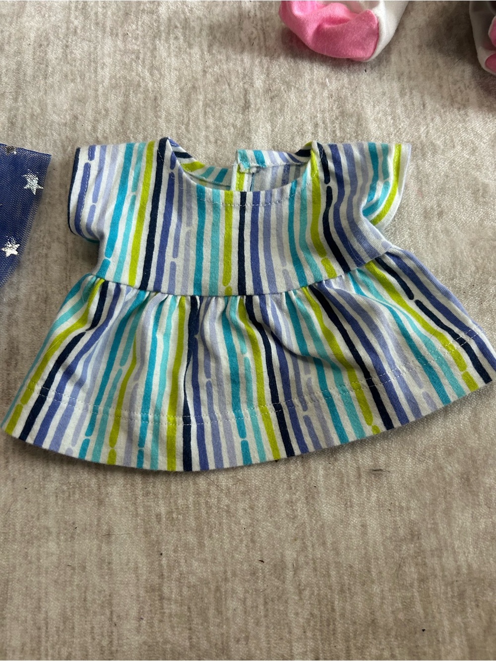 Girls Doll Clothes Bundle - Floral, Striped & Star Tulle Dresses - Picture 5 of 7